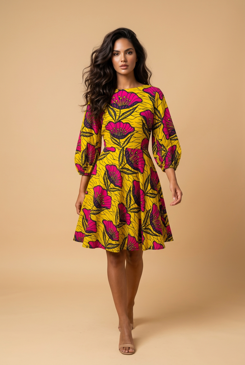 Bold pink dress